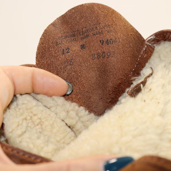 Timberland Men’s Leather Shearling Lined Boots Vibram Sole Size 12 - Picture 6 of 6